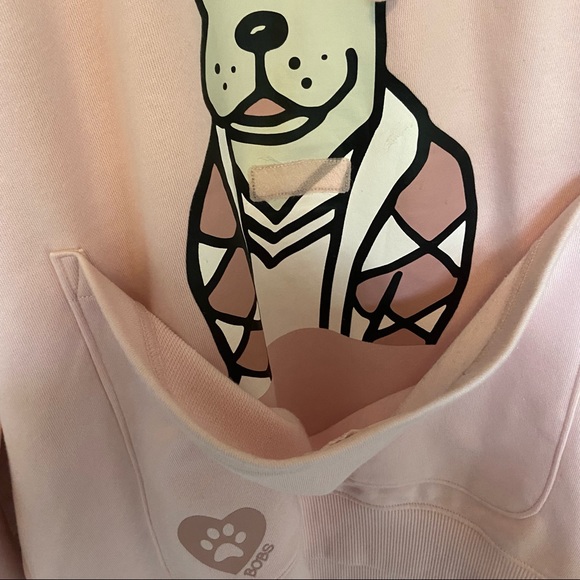 BNWT Skechers BOBS Bonjour Pooch Pocket Fleece Hoodie Light Pink Size S - Picture 7 of 10